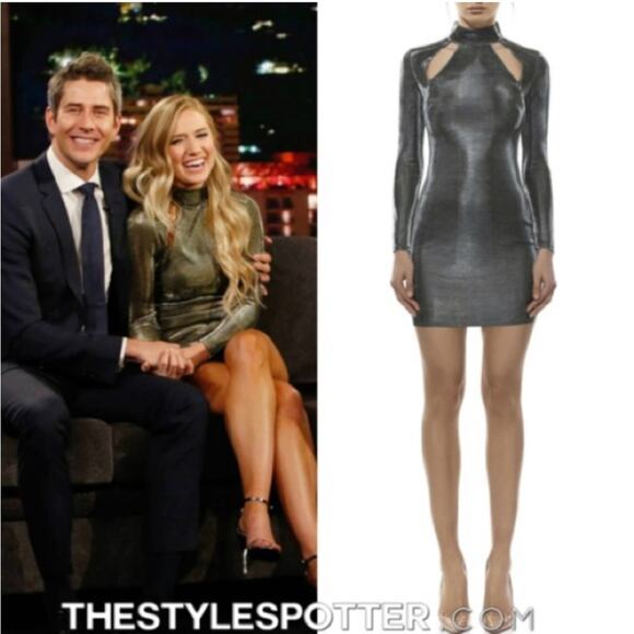 MISHA Tamika metallic mini dress - Picture 1 of 10